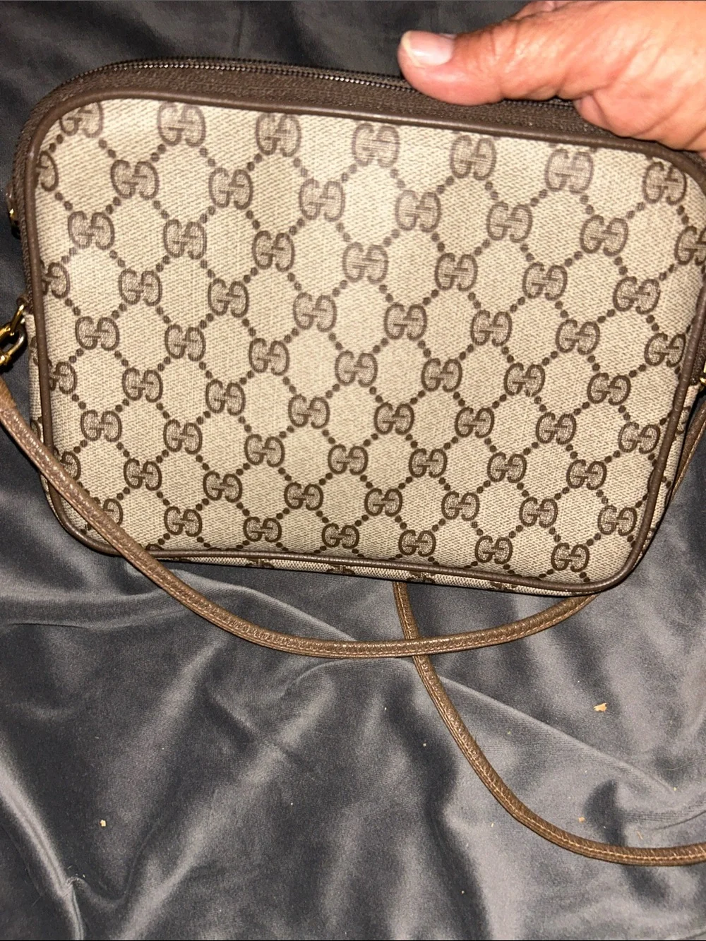 Gucci Beige and Brown GG Supreme Crossbody Bag - Picture 7 of 8